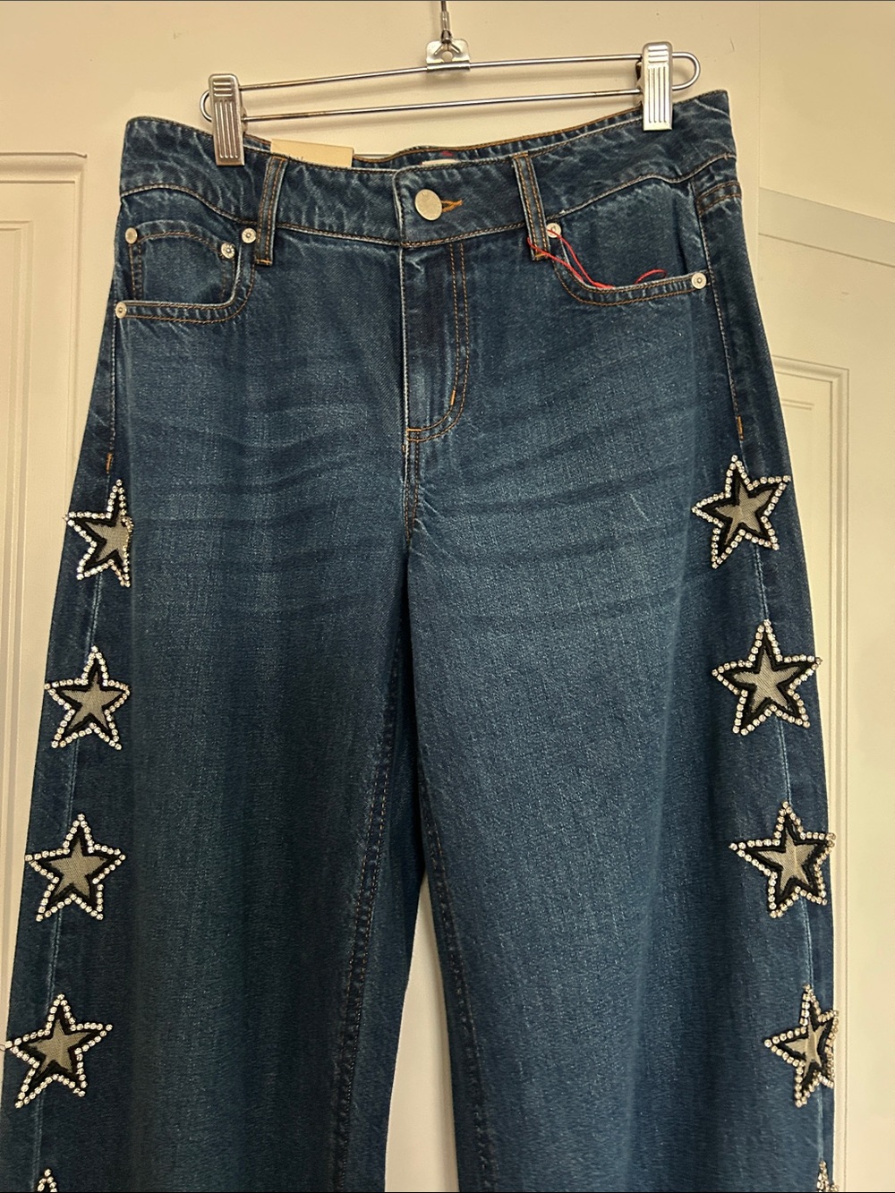 Alice+ Olivia embellished Wide Leg Star  Jean